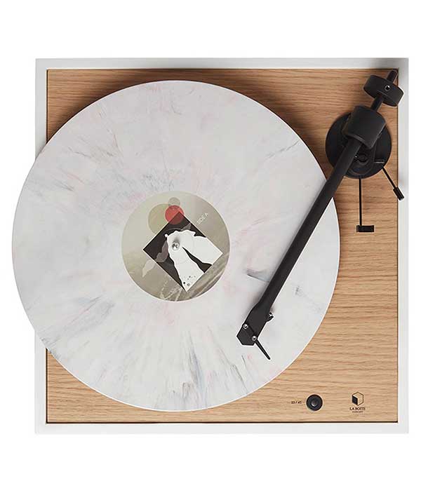 SQUARE Minimal and High Fidelity Vinyl Turntable Oak La Boite concept