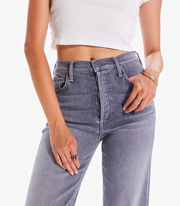 Jean skinny crop The Rambler Ankle Bars & Phrases Mother