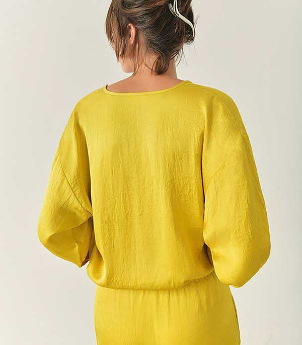 Top manches longues satiné Widland Mordore American Vintage