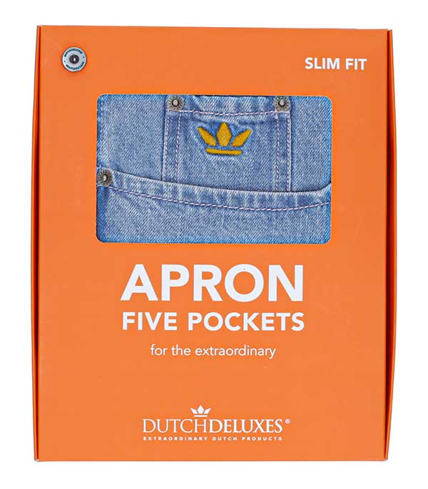Blue Cotton Denim 5 Pocket Apron Dutchdeluxes