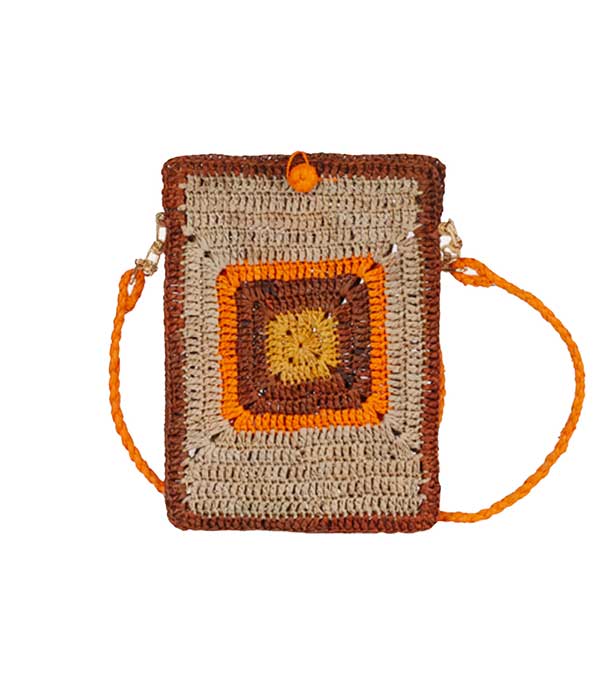 Sac Pochette Portable Raphia Gas Bijoux