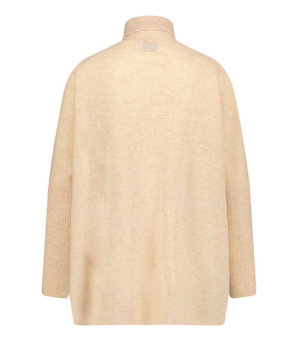 Pull Clara à col roulé en cachemire Beige chiné Jane de Boy
