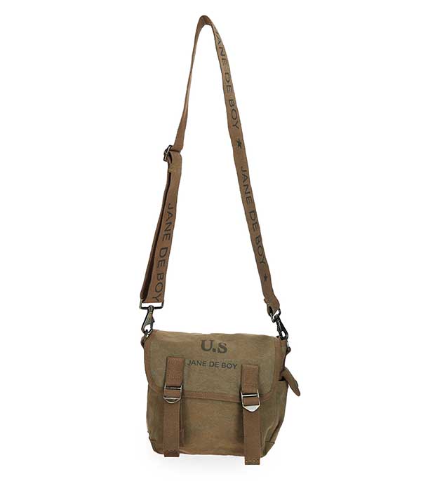 Sac U.S petit toile kaki chiné x Jane de Boy Sac U.S