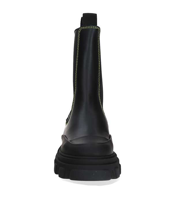 Boots Chelsea Hautes Cuir Noir Ganni