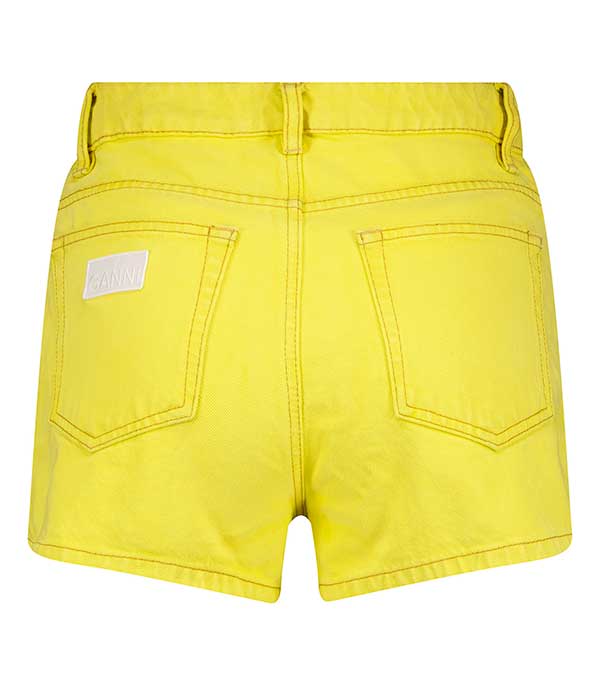 Short en jean Overdyed Yellow Bleach Ganni