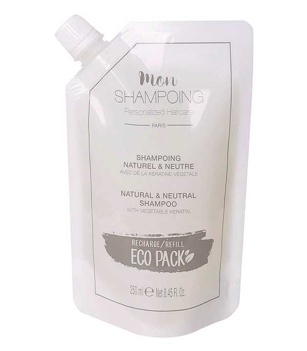 Recharge Eco Pack Shampoing  Naturel & Neutre à la kératine végétale 250 ml Mon Shampoing