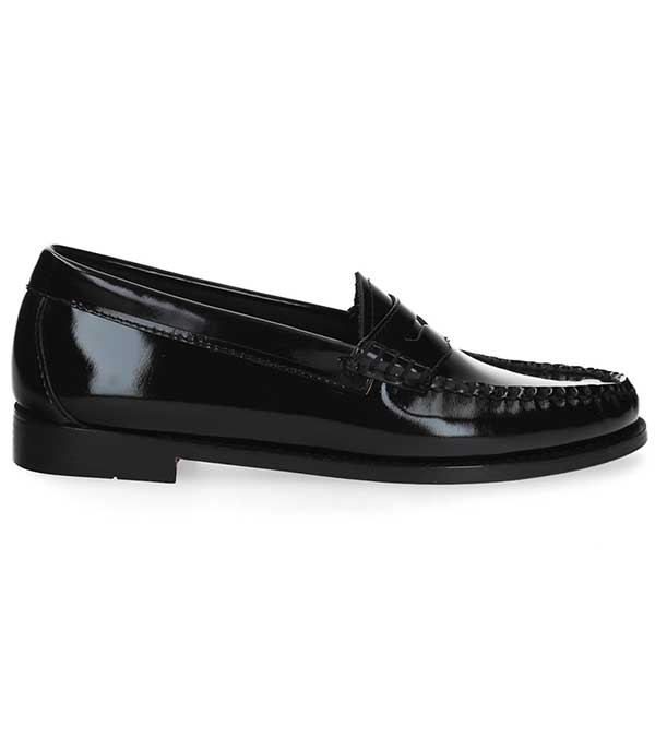 Weejuns Penny Wheel Black Patent Leather Loafers G.H. Bass & Co.