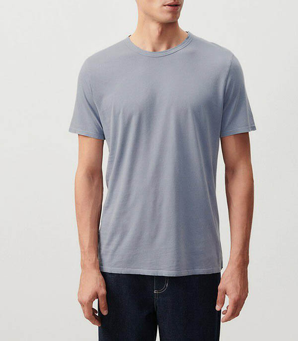 Devon Blue Grey Short Sleeve T-Shirt for men American Vintage