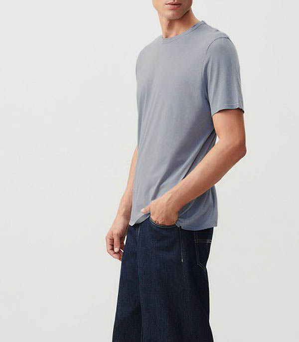 Devon Blue Grey Short Sleeve T-Shirt for men American Vintage