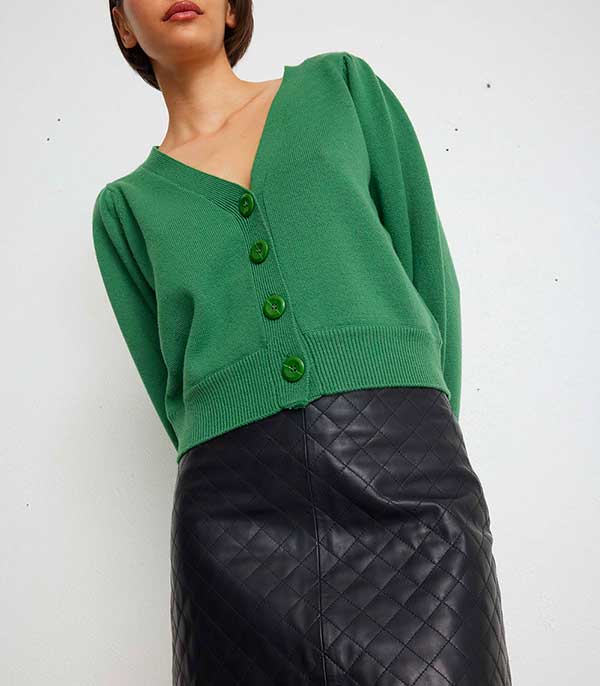 Cardigan en Laine Gracie Gazon  Idano