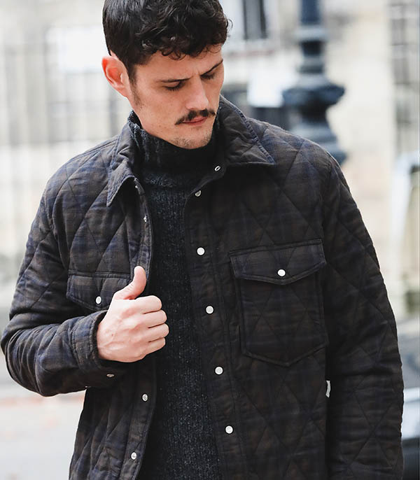 Veste homme à carreaux matelassée Musy Marant