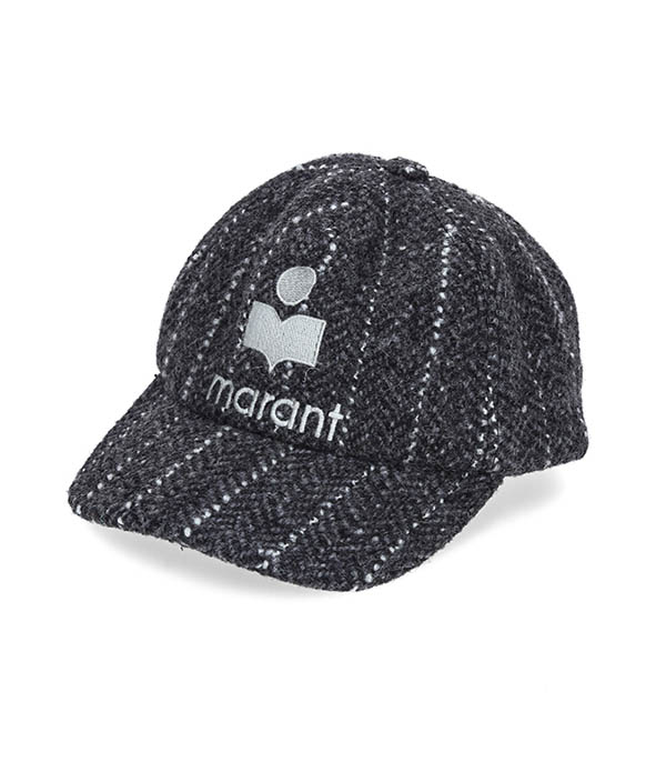 Casquette en laine vierge Tyron Grey Isabel Marant