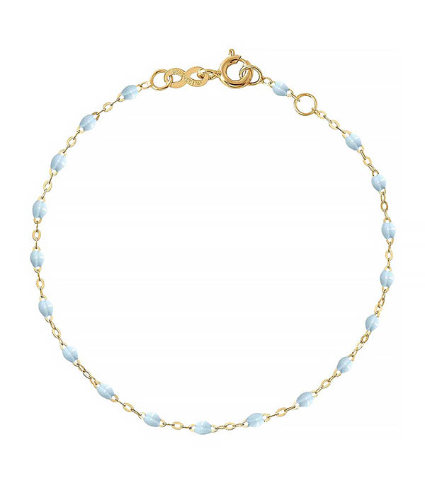Bracelet Or jaune et Perles de résine 15 cm Gigi Clozeau