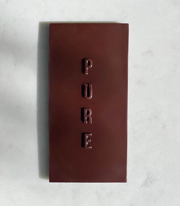 Tablette de Chocolat Bio à la Rose de Grasse PURE