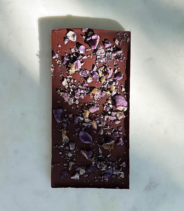 Tablette de Chocolat Bio à la Violette de Tourrettes-sur-Loup PURE