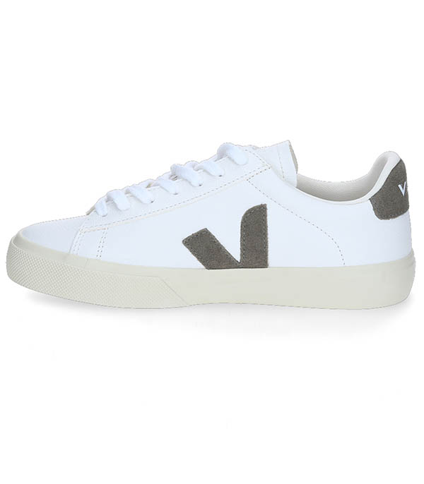Baskets Campo Chromefree Leather White Kaki Veja