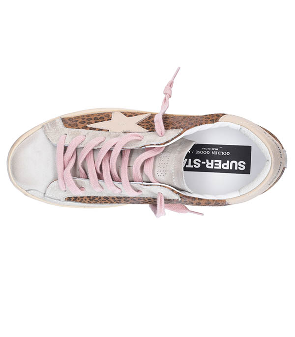 Baskets Super-Star Suède Léopard Golden Goose