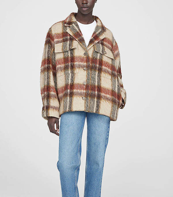 Veste Flynn Oatmeal Plaid Anine Bing