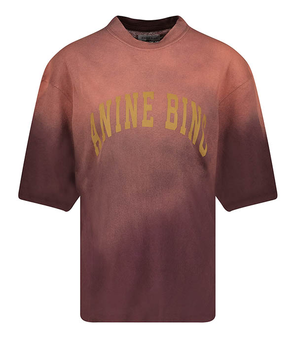 Tee-shirt Avi Los Angeles Washed Faded Burgundy Anine Bing