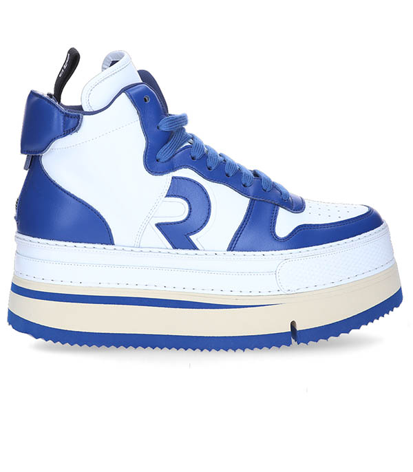 Sneakers The Riot Leather Blue & White R13