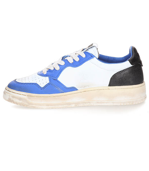 Baskets Super Vintage Low Blanc, Bleu et Noir Autry
