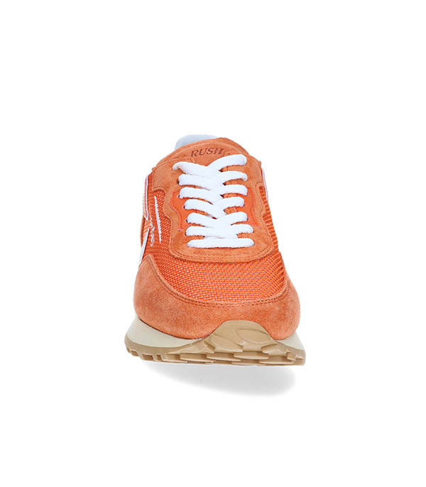 Baskets Rush One Low Mesh Leather Orange Ghoud Venice