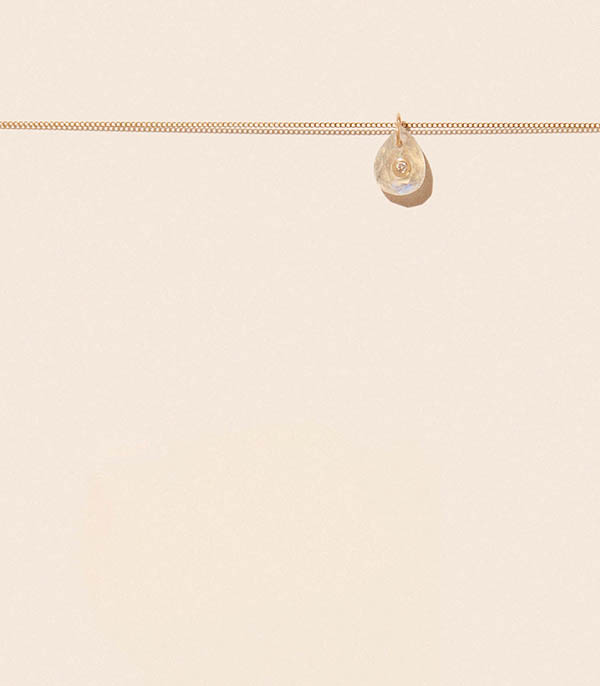 Collier Or Jaune Orso N°1 Moonstone Pascale Monvoisin