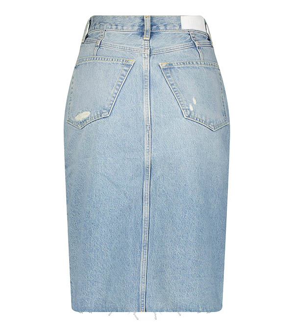 Jupe Midi en Denim Opal Indigo RE/DONE