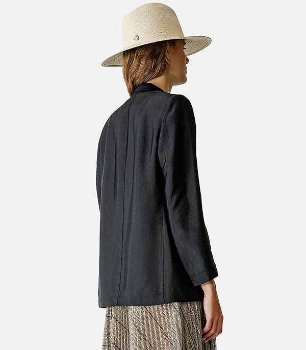 Blazer Fluide Viscose Noir Forte Forte