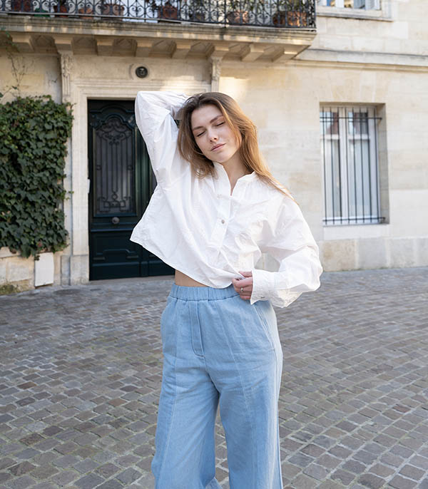 Blouse Brodée en Popeline de Coton Forte Forte