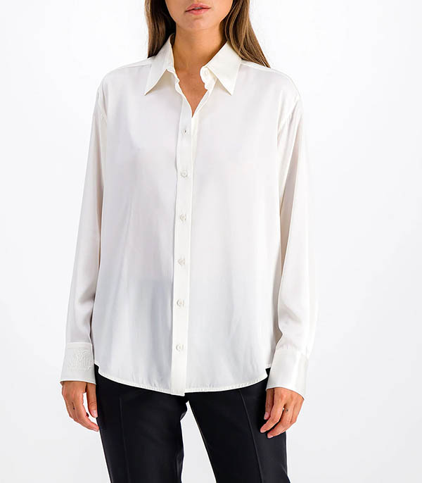 Chemise en soie Simon Ecru DMN