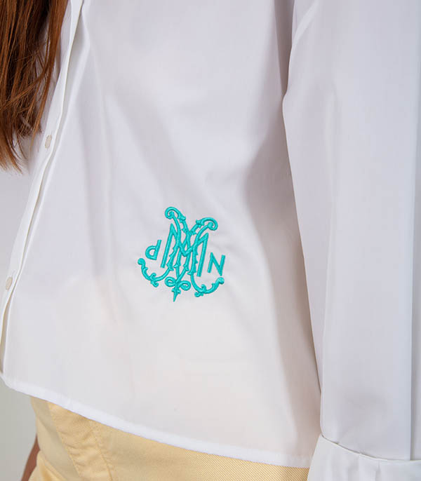Chemise Baby Chloé Blanc et Lagon DMN