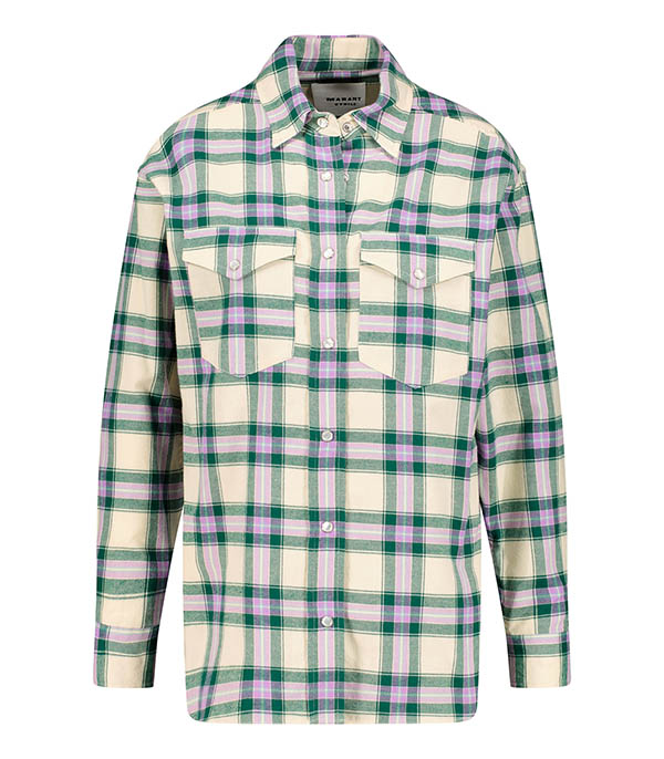 Chemise à carreaux Mayola Green Lilac Marant Étoile