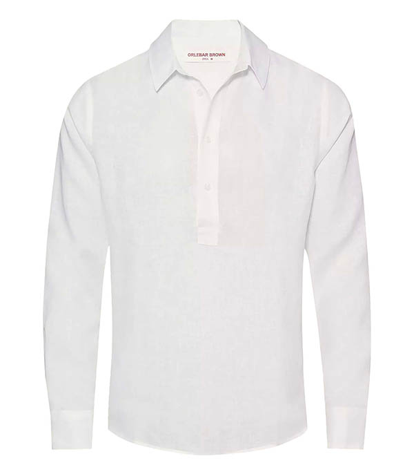 Chemise homme Percy White Orlebar Brown