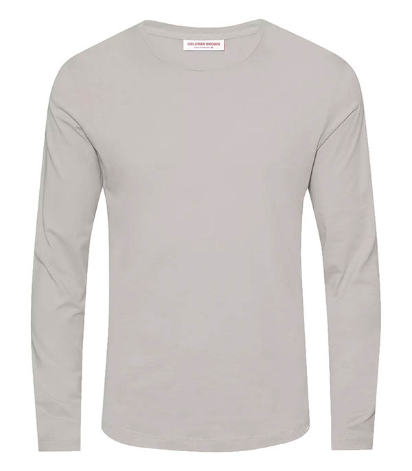 Men's OB-T LS Seal Grey T-Shirt Orlebar Brown