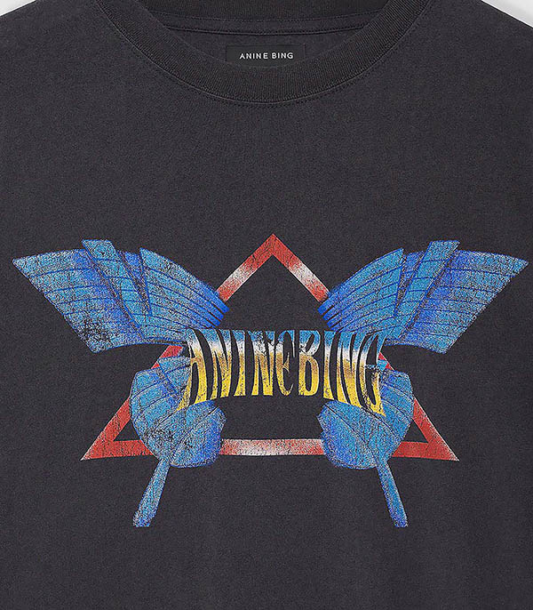 Tee-shirt Lili Butterfly Washed Black Anine Bing