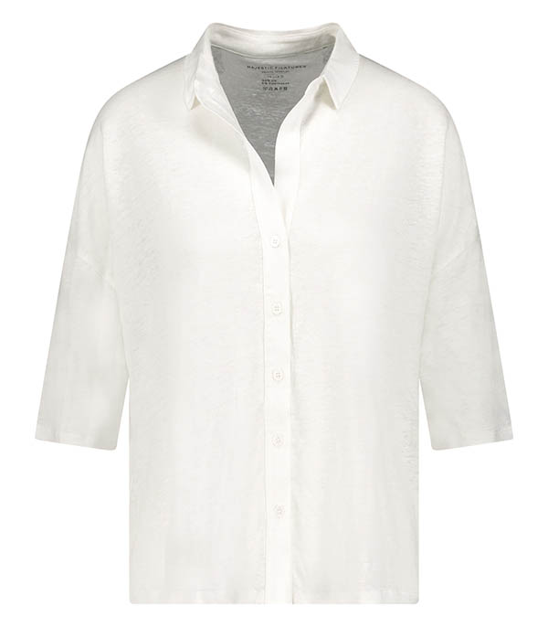 Chemise Manches 3/4 Blanche Majestic Filatures