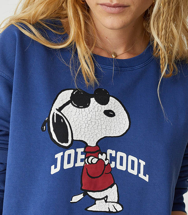 Sweat-shirt Mardi Snoopy Bleu Swildens