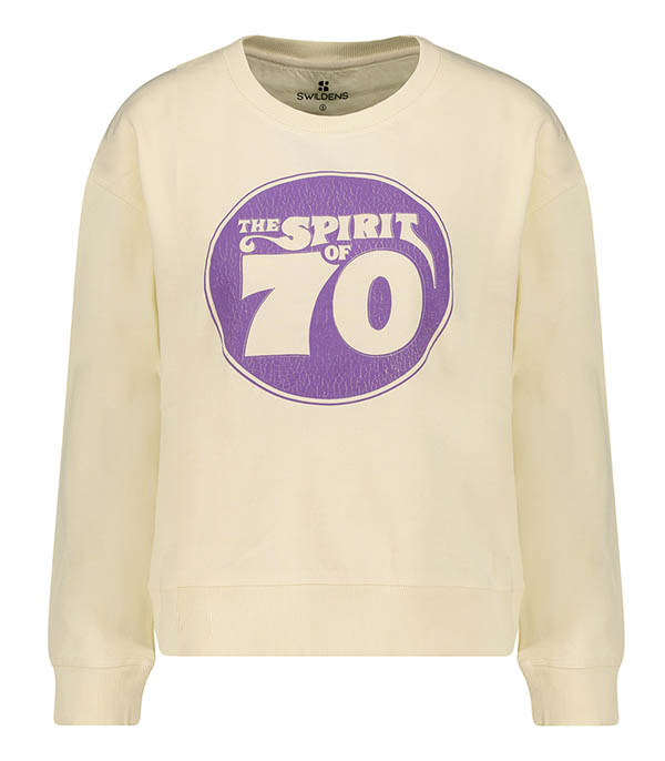 Sweat-shirt Mardi 70's Ecru/Violet x Jane de Boy Swildens
