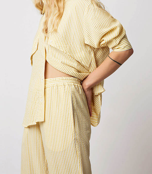 Pantalon à rayures Kors Transat Jaune Imperial Roseanna