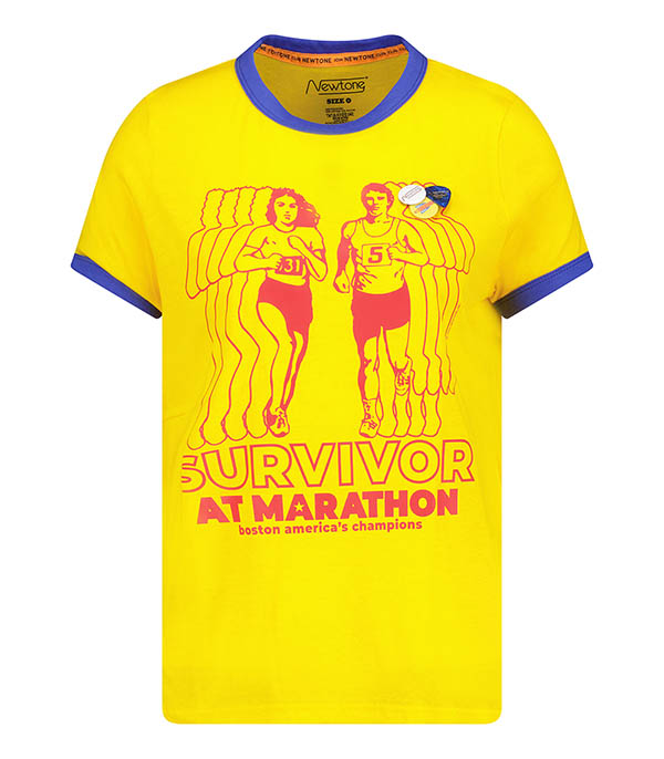 Tee-shirt Ringer Survivor Mustard Newtone