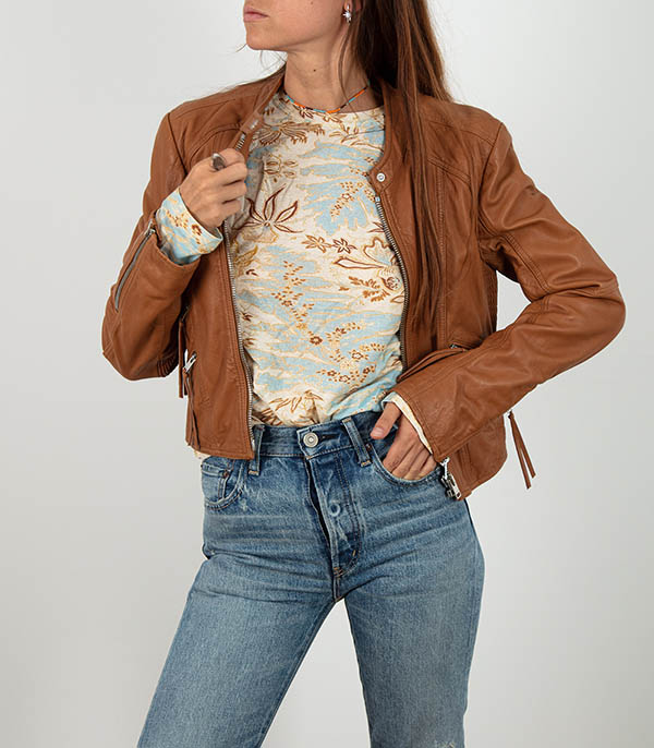 Leather jacket Leys Natural Isabel Marant