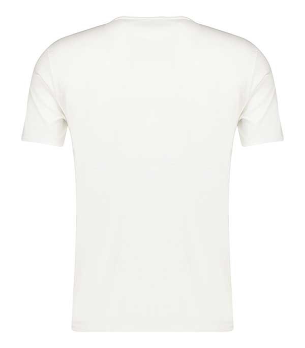 Men's round neck T-shirt White Wool&Co