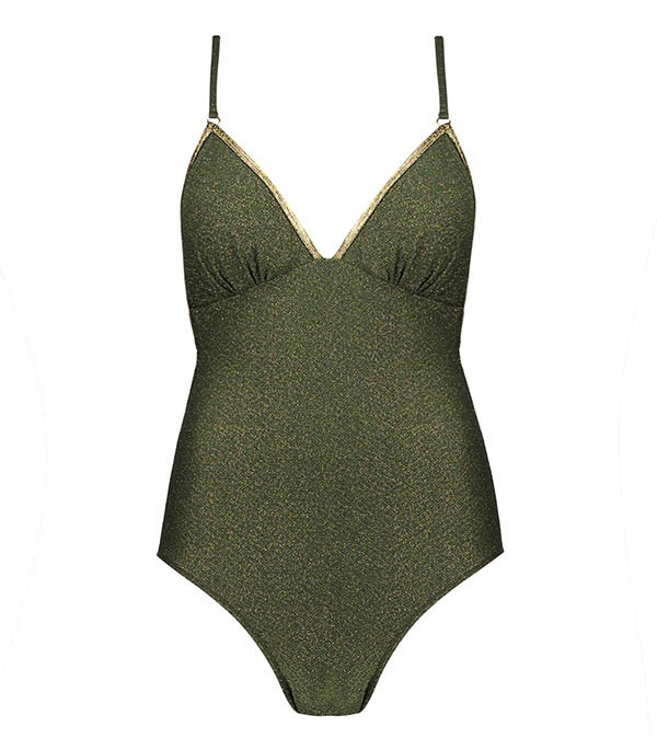 One-piece swimsuit Gilda Khaki La Nouvelle