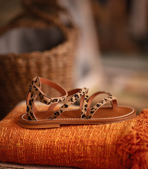 Epicure Leopard Print Sandals K.Jacques