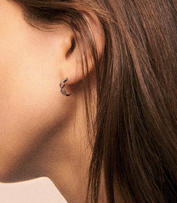 Earring Adèle N°1 Pink Sapphire Pascale Monvoisin