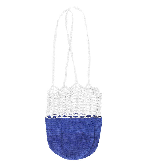 Sac Capitaine Crochet Ecru et Bleu Electrique soKpsul