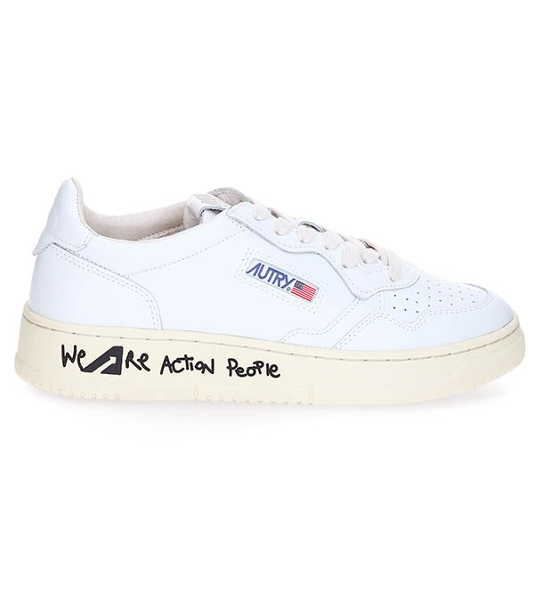 Baskets homme Medalist Low White Action Print Autry