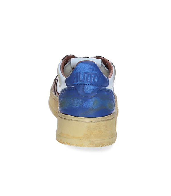 Baskets Super Vintage Low Blue et Café Autry
