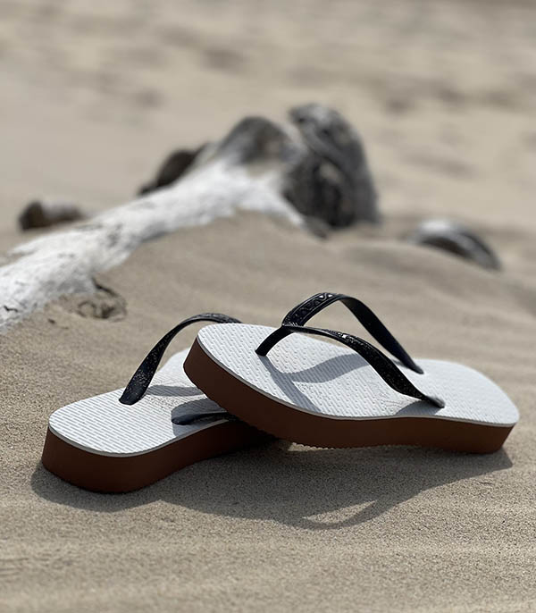 Tongs Femme Flatform Slim Noir Original Beach Originals